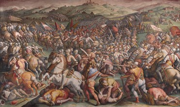 The Battle of Marciano in Val di Chiana, 1570-1571. Artist: Vasari, Giorgio (1511-1574)