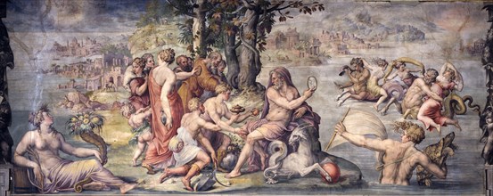 The first fruits from earth offered to Saturn, 1655-1657. Artist: Vasari, Giorgio (1511-1574)