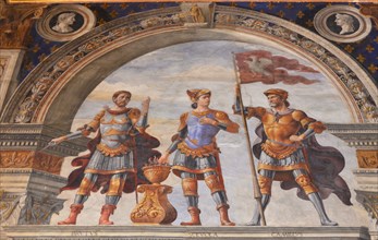 Decoration of the Sala dei Gigli, 1482-1484. Artist: Ghirlandaio, Domenico (1449?1494)