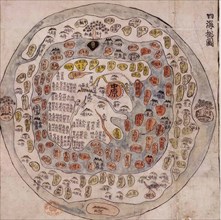 Ch'onhado (Map of All Under Heaven), Mid of the 18th cen.. Artist: Anonymous master