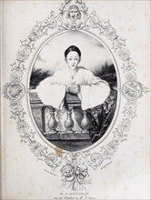Jean-Gaspard Deburau as Pierrot, 1845. Artist: Bouquet, Auguste (1810-1846)