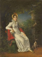 Caroline Bonaparte (1782-1839), Queen of Naples and Sicily, in the Bois de Boulogne, 1820-1830. Artist: Gérard, François Pascal Simon (1770-1837)