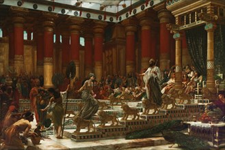The visit of the Queen of Sheba to King Solomon, 1890. Artist: Poynter, Edward John (1836-1919)