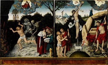 Allegory of Law and Grace, after 1529. Artist: Cranach, Lucas, the Elder (1472-1553)