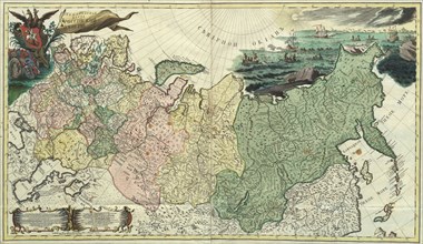 First General Map of the Russian Empire, 1745. Artist: Anonymous master