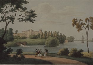 View of the Main Gatchina palace, 1821. Artist: Martynov, Andrei Yefimovich (1768-1826)