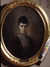 Portrait of Empress Maria Fyodorovna, Princess Dagmar of Denmark (1847-1928). Artist: Koshelev, Nikolai Andreyevich (1840-1918)
