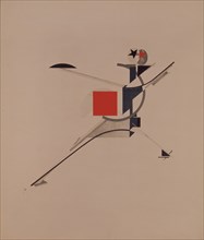 The New. Figurine for the opera Victory over the sun by A. Kruchenykh, 1920-1921. Artist: Lissitzky, El (1890-1941)