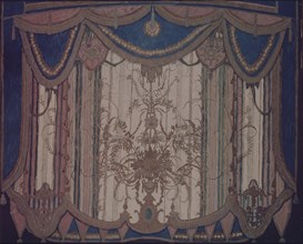 Design of curtain for the theatre play The Masquerade by M. Lermontov, 1917. Artist: Golovin, Alexander Yakovlevich (1863-1930)