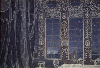 Stage design for the play Don Juan by J.-B. Molliére, 1910. Artist: Golovin, Alexander Yakovlevich (1863-1930)