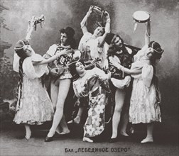 Scene from the Ballet Swan Lake, Mariinsky Theatre. 1895 Artist: Anonymous
