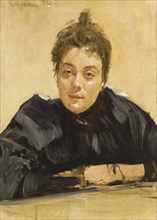 Portrait of the artist Maria Yakunchikova-Weber (1870-1902). Artist: Serov, Valentin Alexandrovich (1865-1911)