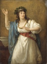 Portrait of the poetess Teresa Bandettini-Landucci (1763-1837). Artist: Kauffmann, Angelika (1741-1807)