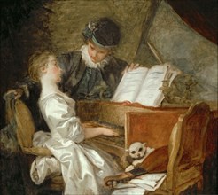 The Music Lesson. Artist: Fragonard, Jean Honoré (1732-1806)