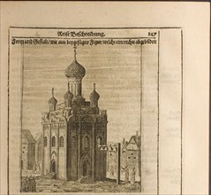 Cathedral in the Moscow Kremlin (Illustration from Travels to the Great Duke of Muscovy and the Kin Artist: Rothgiesser, Christian Lorenzen (?-1659)