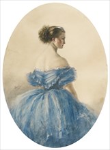 Portrait of Princess Anna zu Sayn-Wittgenstein. Artist: Zichy, Mihály (1827-1906)