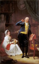 Jacques Delille and his wife. Artist: Danloux, Henri-Pierre (1753-1809)