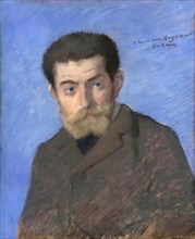 Portrait of Joris-Karl Huysmans (1848-1907). Artist: Forain, Jean-Louis (1852-1931)