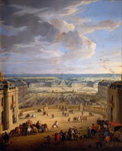 The Grande Écurie (Royal stables) of the Château de Versailles. Artist: Martin, Jean-Baptiste (1659-1735)