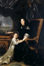 Françoise d'Aubigné, Marquise de Maintenon (1635-1719) with her niece. Artist: Elle, Louis Ferdinand, the Younger (1648-1717)