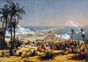 Battle of Aboukir, 25 July 1799. Artist: Lejeune, Louis-François, Baron (1775-1848)