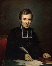 Hugues-Félicité Robert de Lamennais (1782-1854). Artist: Guérin, Paulin (1783-1855)