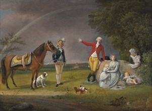 Portrait of Prince Alexander Michaylovich Belosselsky-Belozersky (1752-1809) and his family. Artist: Klengel, Johann Christian (1751-1824)