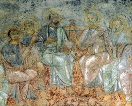 The Descent of the Holy Spirit. Artist: Ancient Russian frescos