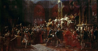 The Coronation of Charles X of France at Reims, May 29, 1825. Artist: Gérard, François Pascal Simon (1770-1837)