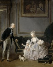 The Family of Louis Philippe Joseph d'Orléans (1747-1793) at the Palais-Royal, 1776. Artist: Cibot, Édouard (1799-1877)