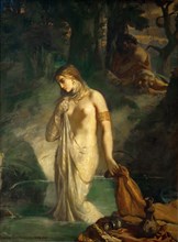 Susanna at her Bath. Artist: Chassériau, Théodore (1819-1856)