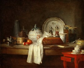 The Officers' Mess or The Remains of a Lunch. Artist: Chardin, Jean-Baptiste Siméon (1699-1779)