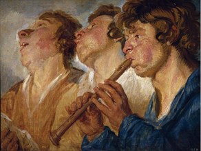 Three Buskers. Artist: Jordaens, Jacob (1593-1678)