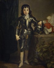 Portrait of Charles II of England as child. Artist: Dyck, Sir Anthony van (1599-1641)