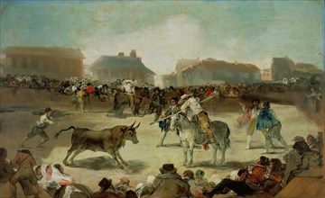 A Village Bullfight. Artist: Goya, Francisco, de (1746-1828)