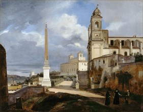 Santa Trinità dei Monti and Villa Medici in Rom. Artist: Granet, François Marius (1775-1849)