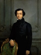 Portrait of Alexis de Tocqueville (1805-1859). Artist: Chassériau, Théodore (1819-1856)