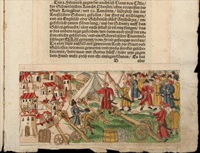 Siege of Reval by the Russians in 1578. From Johann Jakob Wick's Sammlung von Nachrichten.... Artist: Anonymous