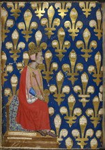 Robert of Anjou (From Regia Carmina by Convenevole da Prato). Artist: Pacino di Buonaguida (active 1302-1343)