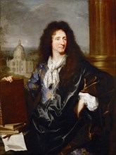 Portrait of Jules Hardouin-Mansart (1646-1701). Artist: Rigaud, Hyacinthe François Honoré (1659-1743)