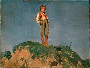 Shepherd Boy. Artist: Lenbach, Franz, von (1836-1904)