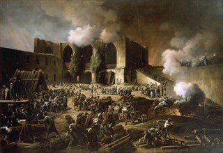 The defence of the castle of Burgos in october 1812. Artist: Heim, François-Joseph (1787-1865)