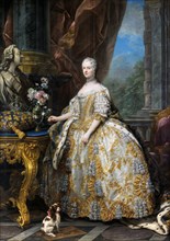 Portrait of Marie Leszczynska, Queen of France (1703-1768). Artist: Van Loo, Carle (1705-1765)