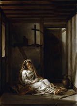 Saint Thaïs in her cell. Artist: Coypel, Antoine (1661-1722)