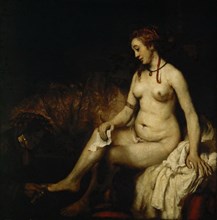Bathsheba at Her Bath (Bathsheba with King David's Letter). Artist: Rembrandt van Rhijn (1606-1669)