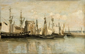 La Rochelle. Entrée du port d'échouage. Artist: Corot, Jean-Baptiste Camille (1796-1875)
