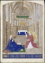 The Annunciation (Hours of Étienne Chevalier). Artist: Fouquet, Jean (1420?1481)