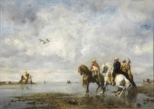 The Heron Hunt. Artist: Fromentin, Eugène (1820-1876)