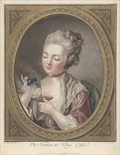 Woman Taking Coffee. Artist: Bonnet, Louis-Marin (1743-1793)