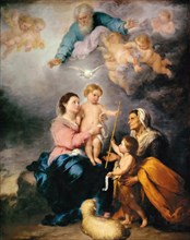 The Holy Family (The Virgin of Seville). Artist: Murillo, Bartolomé Estebàn (1617-1682)